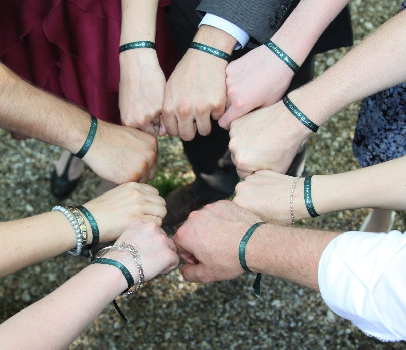 Bedruckte Armbänder fertig konfektioniert